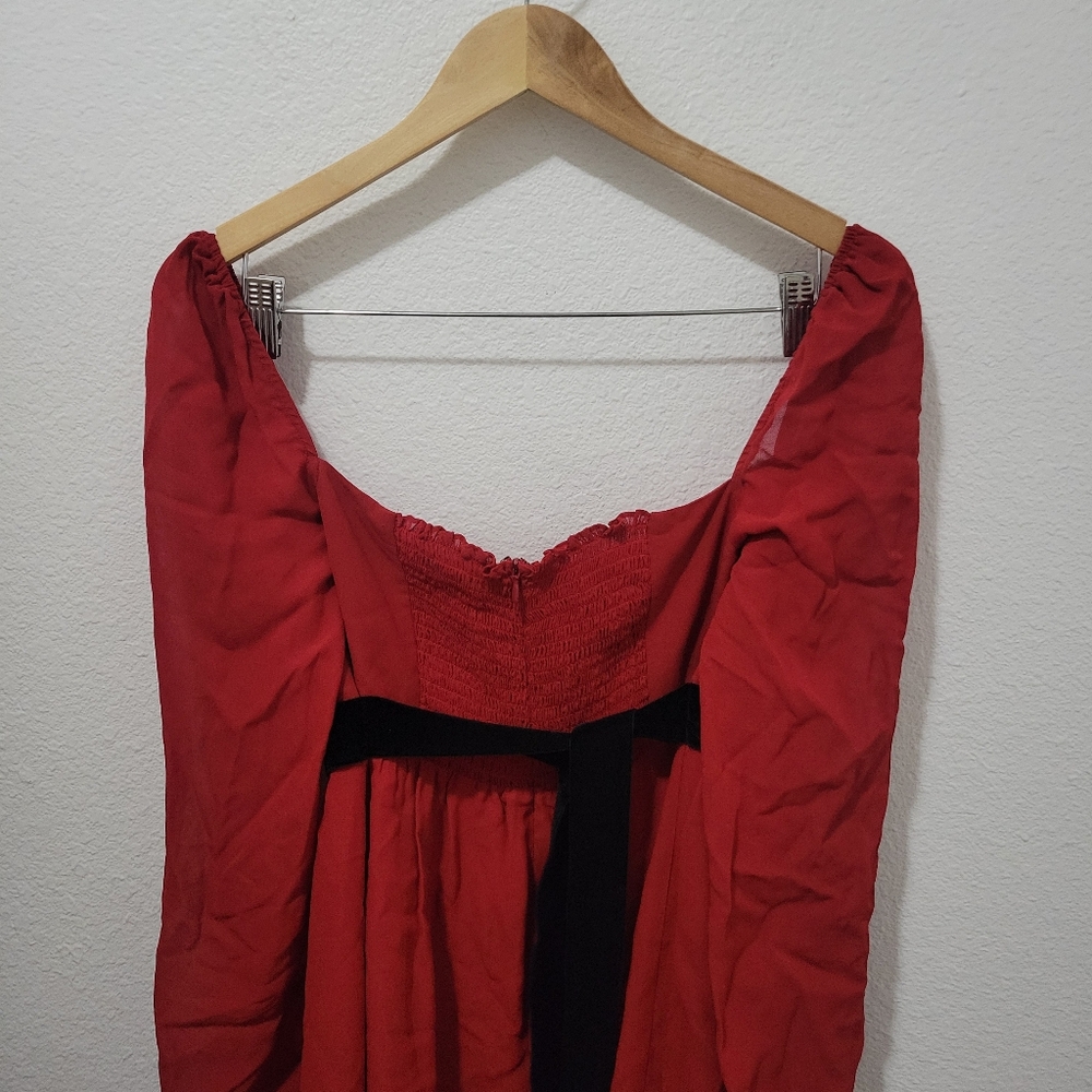 REFORMATION Silves Mini Long Sleeve Babydoll Winter Formal Dress Size 10 - Picture 8 of 8